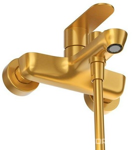 Смеситель для ванны, лейка, шланг, кронштейн в компл., (цв.брашированное золото),  ZZ Cezares Stylus STYLUS-VD-BORO