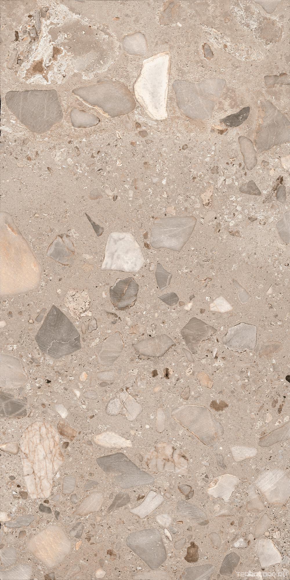 Керамогранит Fioranese I Ciottoli Sassi Grigio Lev.KLZZ 60.4x120.8 Серый, фото 3