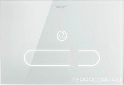 Клавиша двойного смыва, для унитаза, (стекло цв.белый),  A1 ZZ Duravit DuraSystem WD5002 012 000