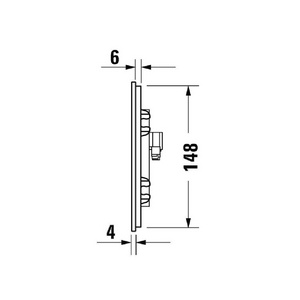 Клавиша двойного смыва, для унитаза, (стекло цв.белый),  A1 ZZ Duravit DuraSystem WD5002 012 000