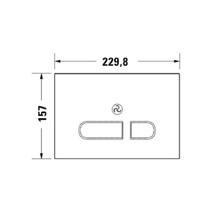 Клавиша двойного смыва, для унитаза, (стекло цв.белый),  A1 ZZ Duravit DuraSystem WD5002 012 000