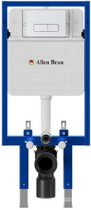 Инсталляция для подвесного унитаза,1112х500мм, со смывным бачком, фронт.управл.,смыв пневматический, крепёж в компл, без кнопки смыва, Pro ZZ Allen Brau Pneumatic 9.11103.20