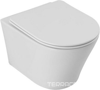 Унитаз подвесной, безободковый, смыв "Торнадо", сиденье с микролифтом в комплекте Aquanet ZVEZDA-3 336319