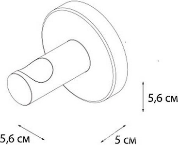 Крючок одинарный, хром ZZ Fixsen Best FX-31005B