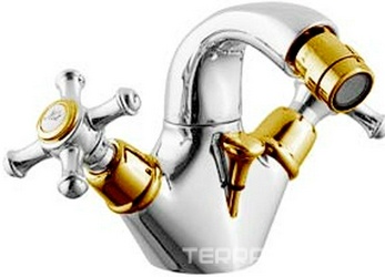 Смеситель для биде с д/к (хром/золото), Old italy ZZ