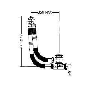 Слив для ванны, со скрытой сист емой перелива "Система сообщ. сосудов", пластик, пробка метал цв. хром, D&D KL Devon & Devon Универсал SF360051