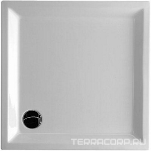 Поддон душевой квадр.100х100хh6.5cм, акрил, отверст.д/выпуска 90мм (без сифона и ножек) , ZZ Duravit Starck 720011