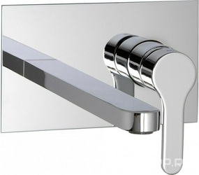 Смеситель для раковины, встраиваемый в стену, излив 237мм, (цв. хром) Klab ZZ