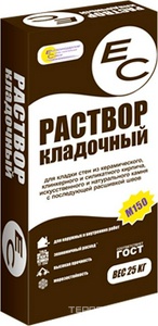 Раствор кладочный  серый ЕС , 25кг  ( под заказ кратно поддонам) Екатеринодарские смеси EC Раствор кладочный ЕС РК/25