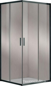 Душевой уголок 1000х900хh1900мм, прямоуг., правый/левый, (стекло прозрачное 6мм, фурн.цв.вороненая сталь),  ZZ Vincea Garda VSS-1G9010CLGM