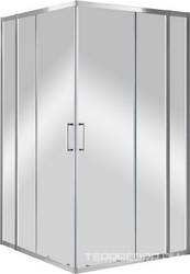 Душевой уголок 1000(980-1005)х1000(980-1005)хh1900мм, квадрат, (стекло прозр.Idrorepellente 6мм, фурн.цв.хром), Molveno ZZ