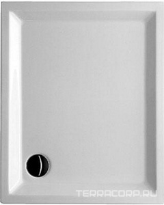 Поддон душевой прямоуг.80х100хh6.5cм, акрил, отверст.д/выпуска 90мм (без сифона и ножек) , ZZ Duravit Starck 720014
