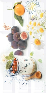 Керамическая плитка Azori Вог Декор VOGUE Morning 1 40,5х20,1 Комбинированный 