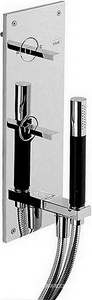Смеситель для душа встр. в стену, с выходом для верхн.стац. лейки, (БЕЗ верхн.лейки) шланг и ручн. лейка д/д в компл., (цв.хром)  ZZ Cisal Wave WA000210 21