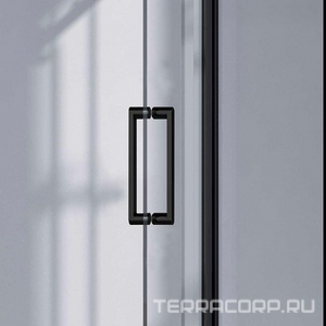 Дверь для душа, в нишу 1500хh1950мм, раздвижная, 1 дверь, 1 неподв.секция, правая/левая, (стекло прозрачное 8мм, фурн.цв.черный матовый),  ZZ Vincea Como-N VDS-4CN150CLB