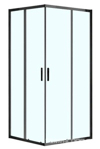 Душевое ограждение AZARIO 1000х1000х2000, БЕЗ ПОДДОНА, прозрачное стекло 6 мм, цвет профиля черный,  ZZ Azario Azario AZ-ND1142 1000 Black