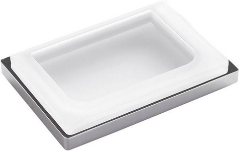 Мыльница настольная, (стекло матовое/хром),  Colombo Look B1640.000