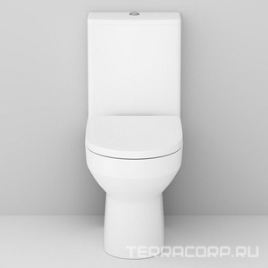 Унитаз напольный , безободковый, цвет белый, БЕЗ крышки-сиденья AMPM Spirit C708600WH