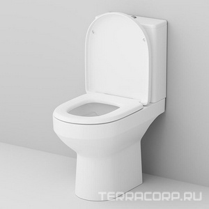 Унитаз напольный , безободковый, цвет белый, БЕЗ крышки-сиденья AMPM Spirit C708600WH