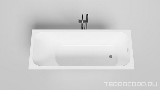 Ванна 1700х700хh600мм, литой камень S-Sense, глянец цв.белый, регулируемые ножки, без стандартного слива-перелива,  ZZ Salini Orlanda 102011G