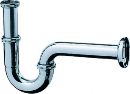 Сифон для раковины S-образный, трубчатый 1 1/4, гориз.часть 250мм, (металл цв.хром), HG ZZ Hansgrohe Универсал 53002000