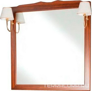 Зеркало в деревянной раме 98хh100 (цв. Noce Intarsiato),  ZZ Gaia Linosa SplinoNO Intarsiato