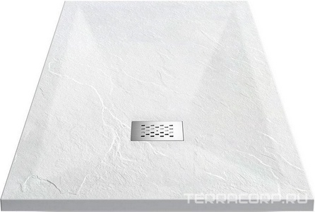 Поддон для душа 1200х900хh25мм, прямоугольный, крышка слива нерж.сталь в компл., без сифона арт. VSPH-D132,  (искуст.камень. цв.белый мат.), Vincea ZZ Vincea Универсал VST-4SR9012W