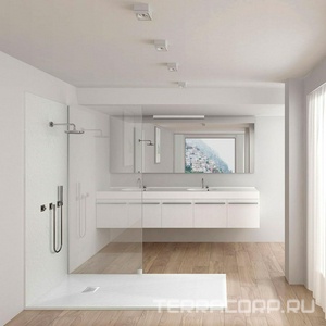 Поддон для душа 1200х900хh25мм, прямоугольный, крышка слива нерж.сталь в компл., без сифона арт. VSPH-D132,  (искуст.камень. цв.белый мат.), Vincea ZZ Vincea Универсал VST-4SR9012W