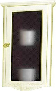 Шкаф настенный, 42,1хh77х25,1см, распашн. дверь, петли справа, с внутр. ткан. обивкой, ручка цв. золото,  ZZ Labor Legno Hermitage HE 0/8 OROV DX
