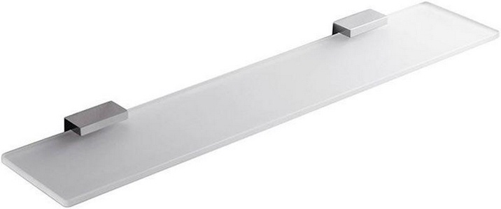 Полочка стеклянная 64,5 см, крепление хром,   ZZ Colombo Look B1616.000