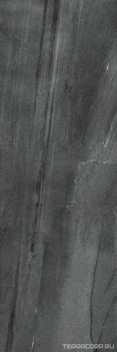 Керамогранит Ariostea Ultra Pietre Basaltina Antracite Prelucidato (Soft) 6 mm 100х300 Серый, фото 3