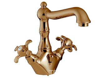 Смеситель для раковины, с д/к, (цв. бронза), Nuova retro KL