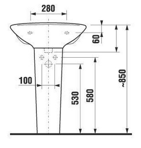 Пьедестал белый  ZZ Jika Lyra 192700000009/1927.0