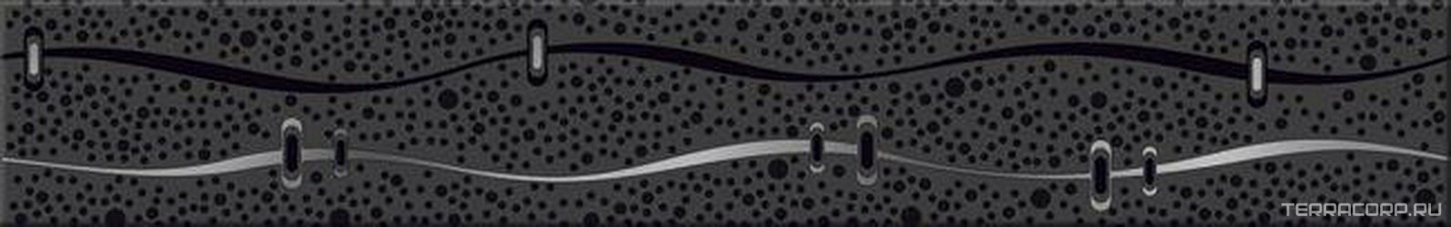 Бордюр Дефиле Неро Геометрия XX|6.2х40.5