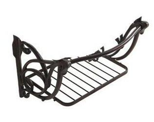 Структура подвесная для раковины 65см, с полотенцедержателем и полкой-решёткой (металл цв. алюминий античный), крепёж в компл., Ethos XX