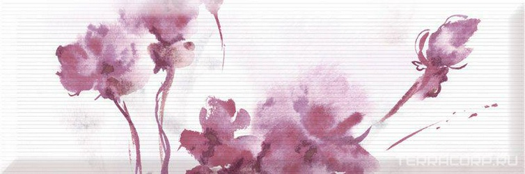 Керамическая плитка Absolut Keramika Aure Dec. Water Flowers 02 15x45 Комбинированный 