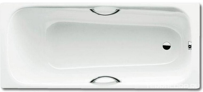 Стальная ванна   Мод.336 170x75 c отв.под ручки, без ножек и слива-перелива ZZ Kaldewei Saniform Plus Star 133 600 010 001