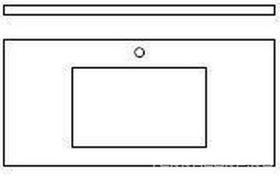 Столешница мраморная 139х55х2см с отв.для 1 раковины LA07, 3 отв.для смес. (цв. Nero Marquinia LL) Mobili ZZ