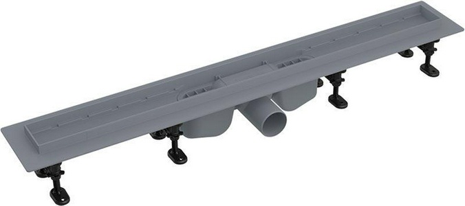 Универсальный водоотводящий желоб 750 мм, без перфорир.решетки или решетки под плитку арт.Tile-750 AlcaPlast Optima APZ12-750