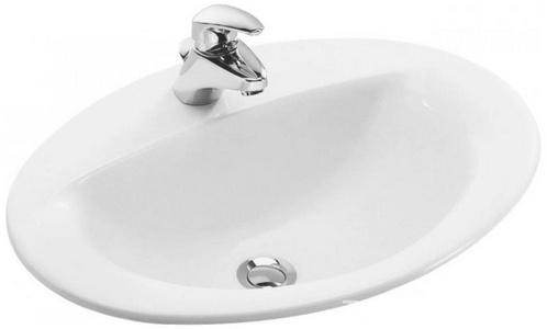 Раковина ODEON встраиваемая, установка сверху /56x43/ (бел) ZZ Jacob Delafon Odeon E4155-00