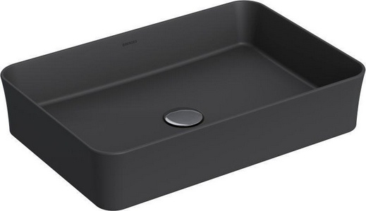 Раковина-чаша 55x38 см, БЕЗ отверстия под смеситель, цв. матовый антрацит KL Berges Ego 181029