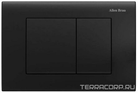 Кнопка двойного смыва, пневм., для инсталляции д/унитаза, (пластик цв.черный матовый),  Allen Brau Liberty 9.20002.31