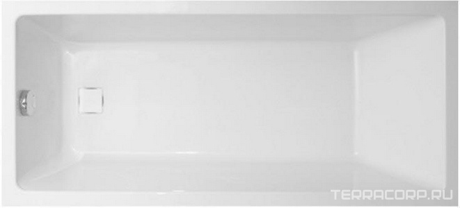 Ванна прямоугольная 160x70xh45см, без панели и каркаса, заглушка слива в цвет ванны в компл., (акрил цв.белый), Сavallo ZZ Vagnerplast cavallo VPBA167CAV2X-04