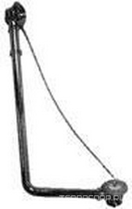 Слив-перелив с пробкой на цепочке, для свободностоящей ванны, (корпус, ручка, пробка слива металл цв.хром), БЕЗ сифона арт.SFD1040SCR, D&D KL Devon & Devon Универсал SFD1058SCR