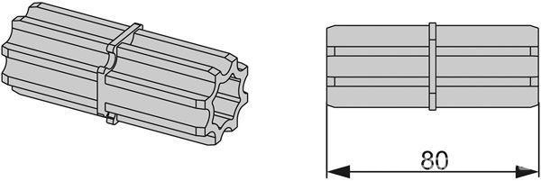 Торцевое соединение профиля, для соединения профилей по длине (пластик цв.чёрный), TECEprofil