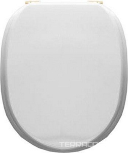 Сиденье для унитаза МДФ, белое, петли (латунь),  ZZ  Devon & Devon Classica IBSEBIAWCLAOT