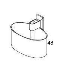 Светильник для установки на стену, отделка белый лен (крепл. в комплекте)  ZZ Karol Bania KB 352/Cr