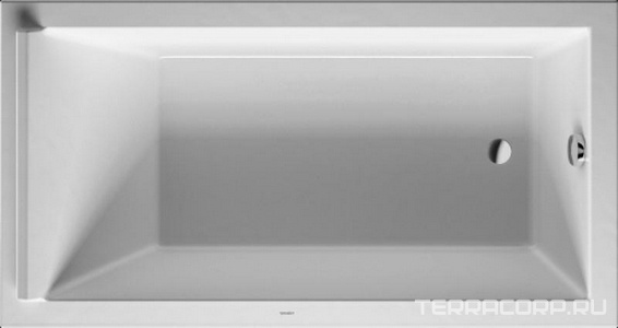 Ванна акриловая 1700х900хh485мм, без ножек и слива/перелива,  ZZ Duravit Starck 700118000000000