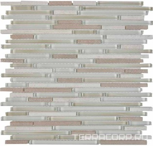 Мозаика Мастера Керамики Glass 735 из мрамора и стекла (чипы 8x48/98/148) 30х30 n/a 