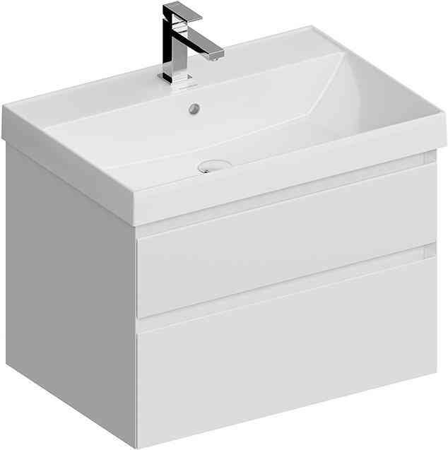 Тумба CUBO -70 см, подвесная, 2 выдвижной ящик , цв.белый XX
